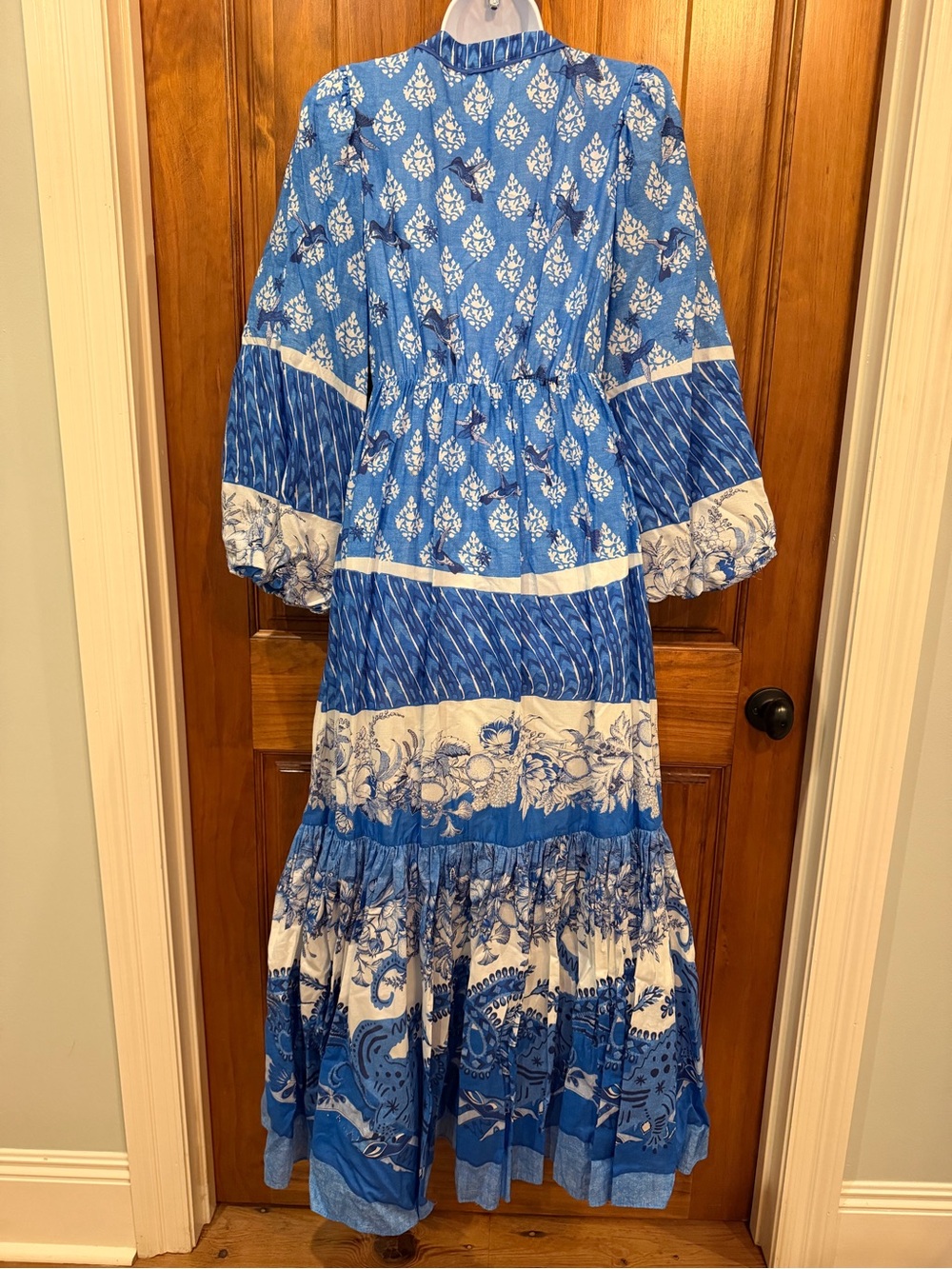 A Loves A Cobalt Blue White
Small Lined Maxi Dress Floral Hummingbird - Picture 5 of 9